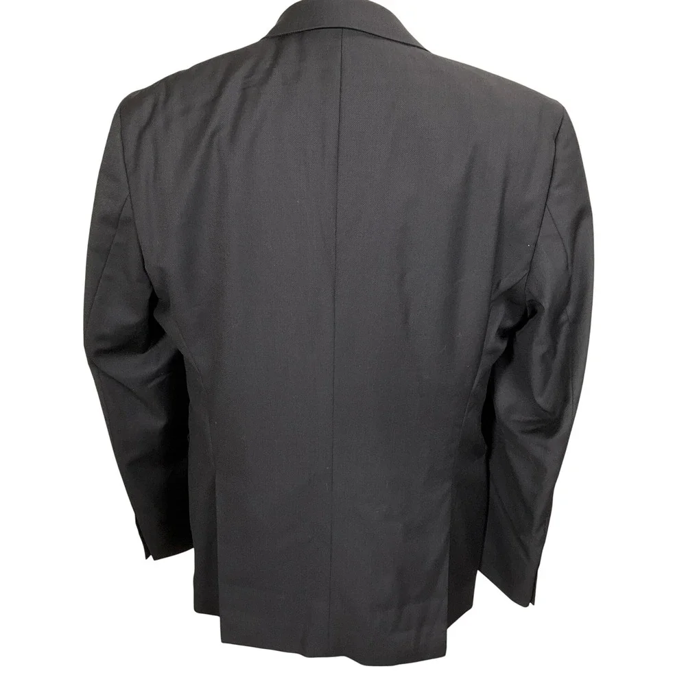 BOSS Hugo Boss Blazer‎ Mens 46R Black Grand/Central US 2-Button Formal Luxury